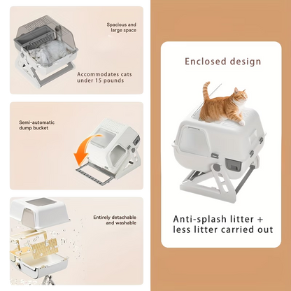 Furry Pals™ FlipClean Semi-Automatic Cat Litter Box