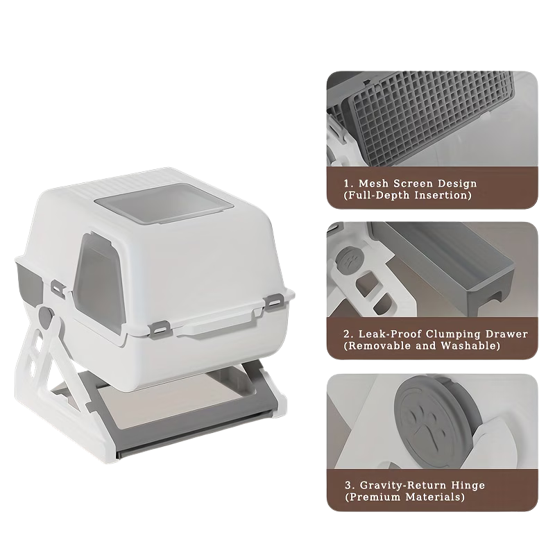 Furry Pals™ FlipClean Semi-Automatic Cat Litter Box