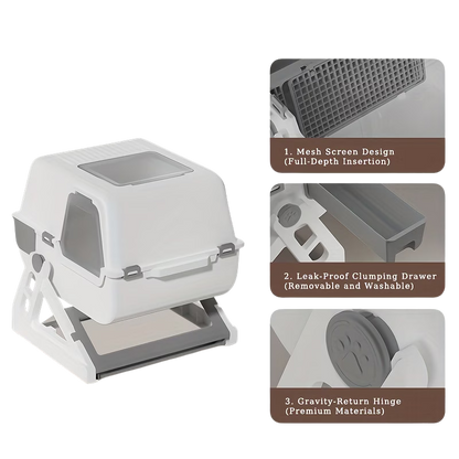 Furry Pals™ FlipClean Semi-Automatic Cat Litter Box