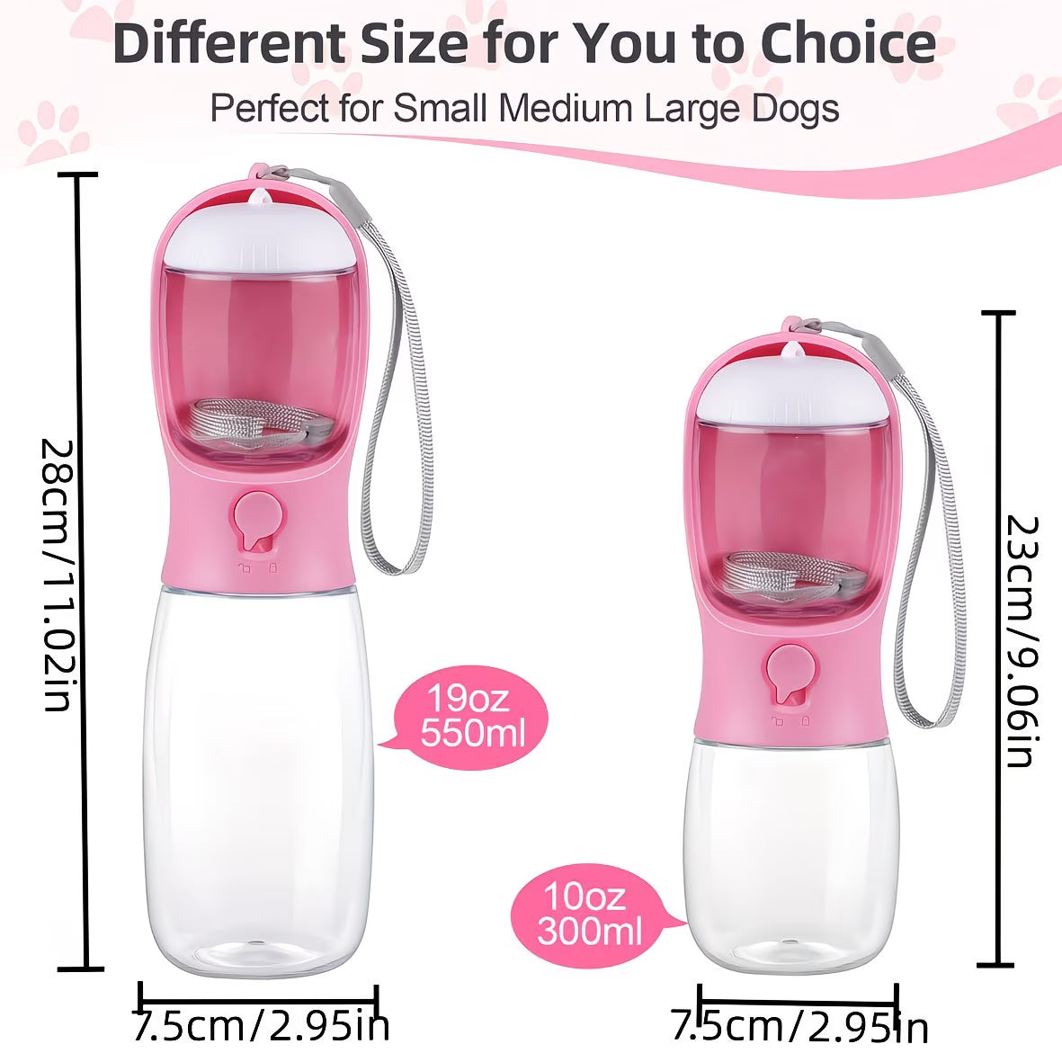 🐾 Furry Pals™ 2-in-1 Portable Dog Water Bottle & Food Dispenser